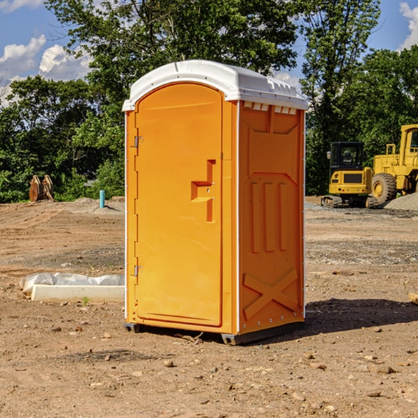 how often are the portable restrooms cleaned and serviced during a rental period in Kings Park Virginia